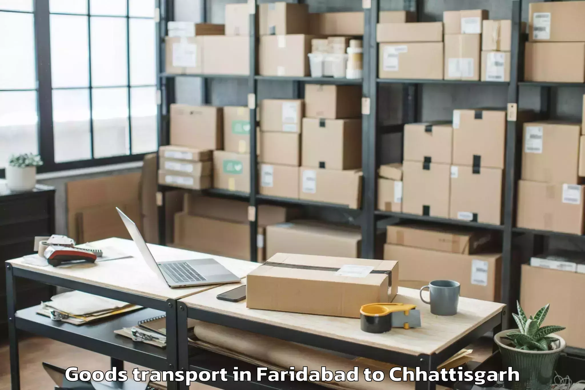 Easy Faridabad to Udaipur Dharamjaigarh Goods Transport Booking